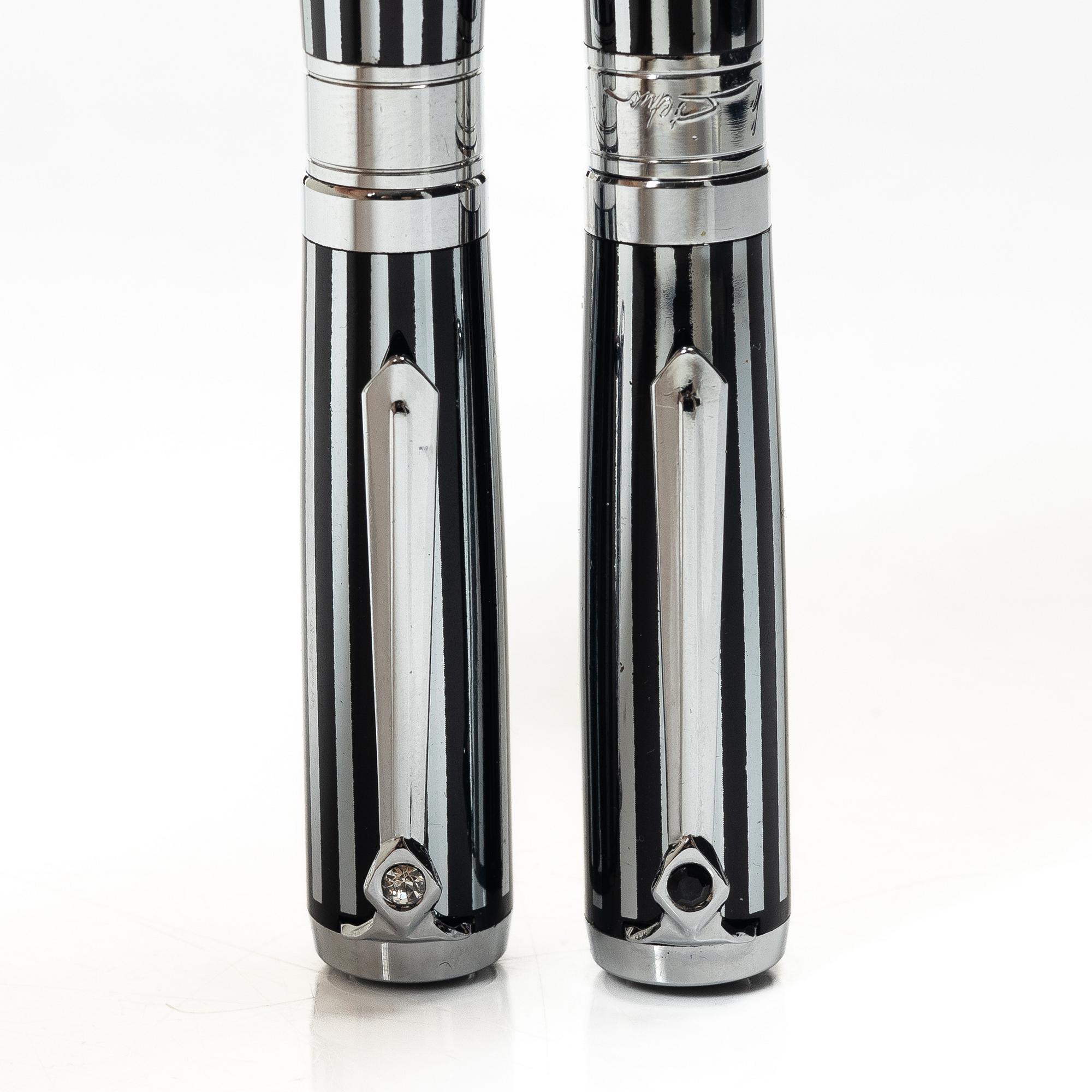 Pennor, 2 st, Montblanc, i etui.