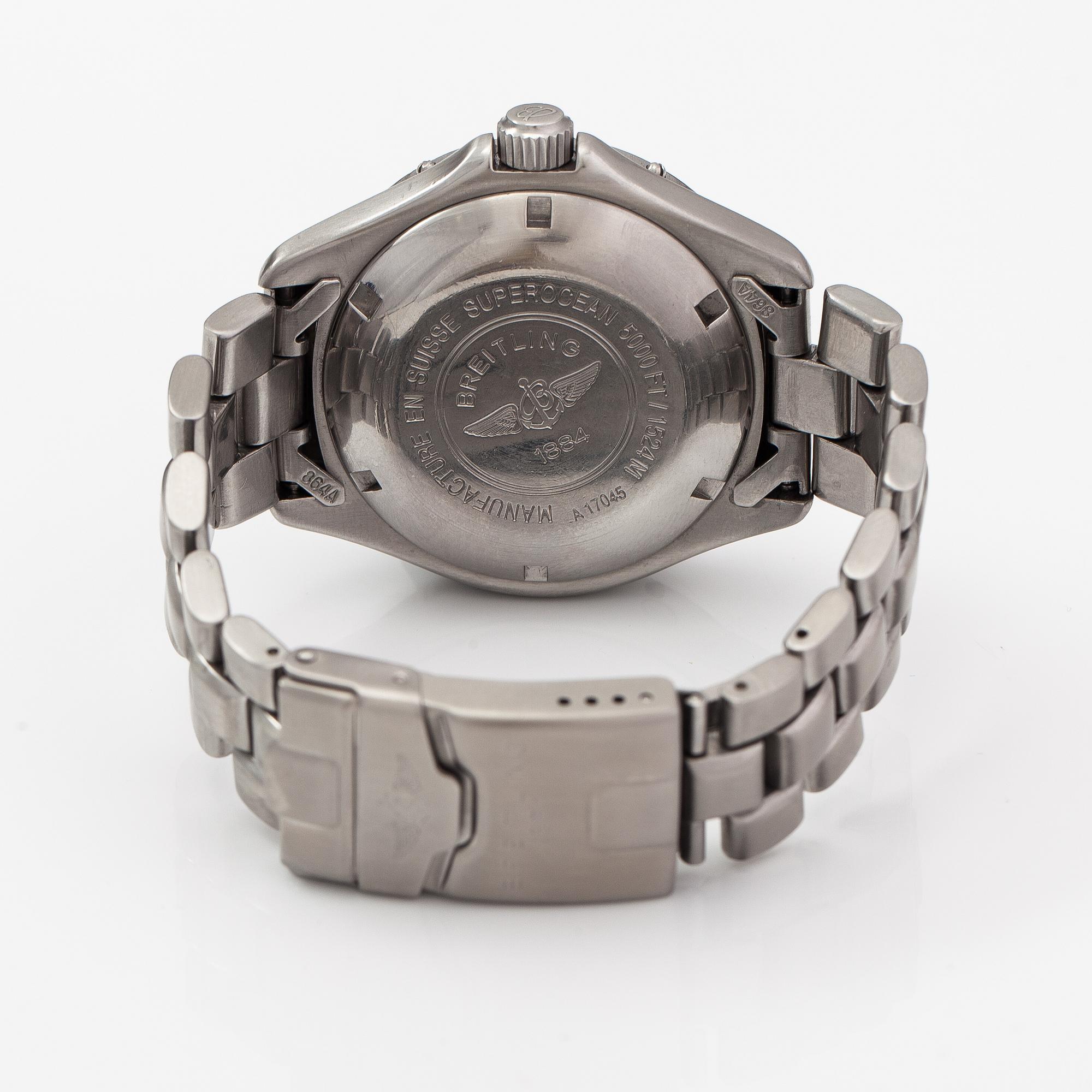 Breitling, Superocean, professional, 1524m, armbandsur, 41 mm.