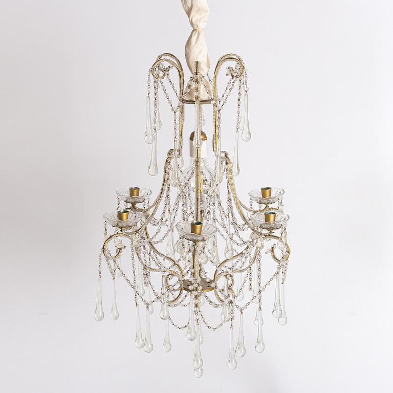 Chandelier, probably Italy, 1960s/70s.