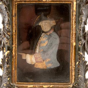 Wax tablet from the 19th century or earlier depicting Friedrich II.