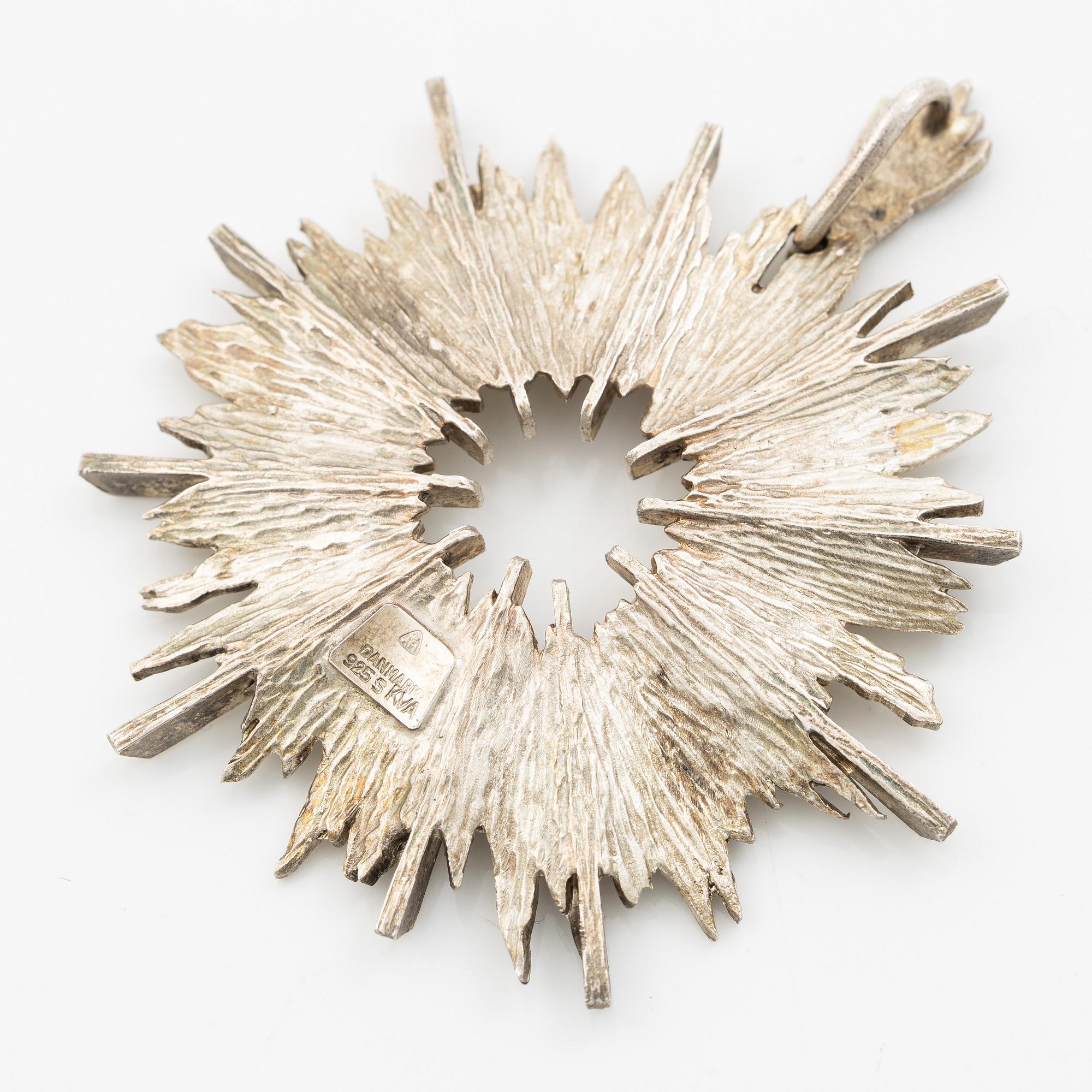 Pendant, Knud V. Andersen, silver, Denmark.