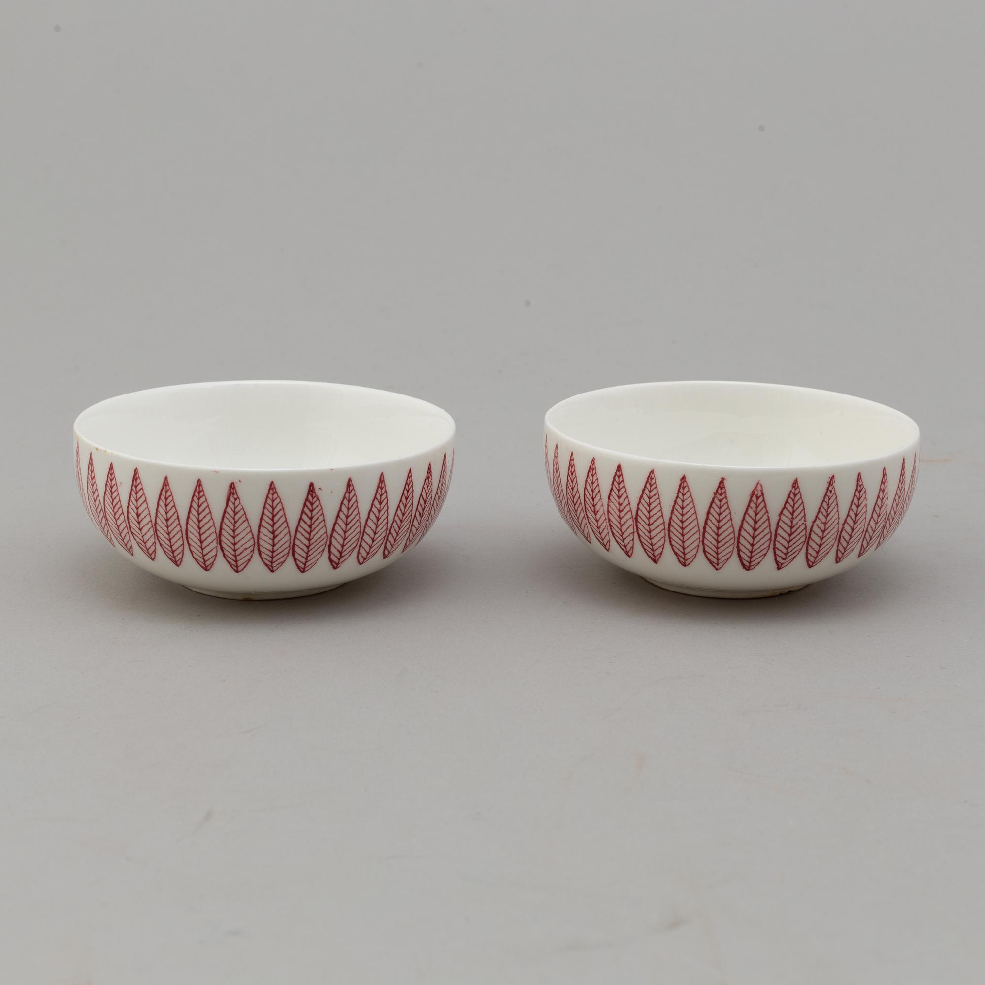 STIG LINDBERG, kaffeservis, 15 delar, porslin, "Salix", Gustavsberg.