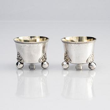 A pair of Swedish silver cups, Abraham Gentzen the younger, Landskrona 1796.