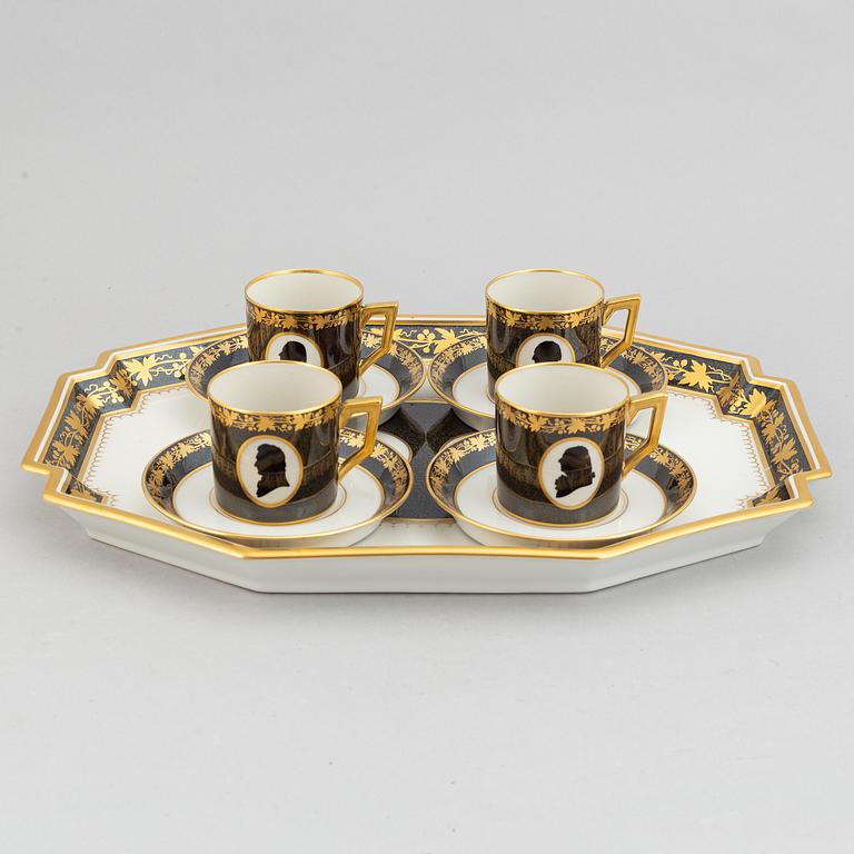 A Royal Copenhagen colonial coffee service, Denmark (9 pieces).