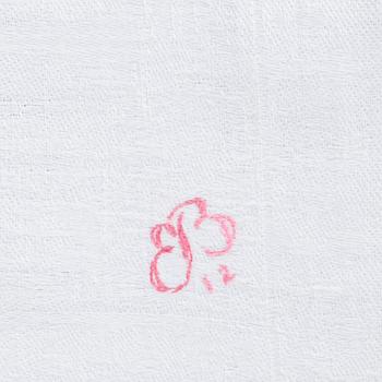 Three 19th century damask napkins.