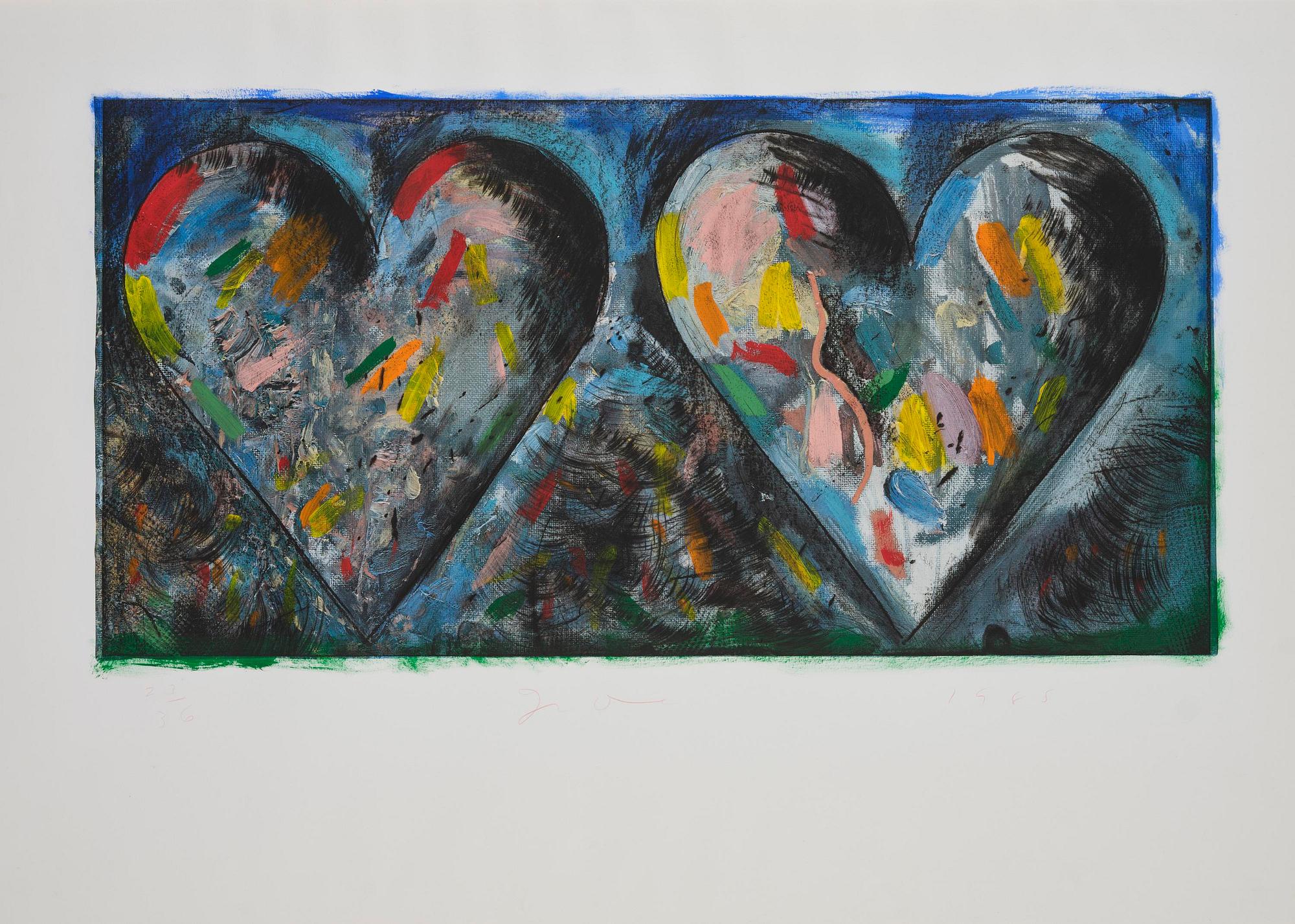 Jim Dine, "Two hearts for the moment".