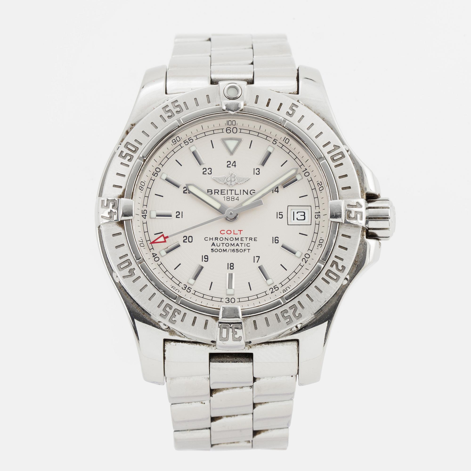 BREITLING Colt Automatic 500M 1650FT Chronometre wristwatch chronograph 41 mm. Bukowskis