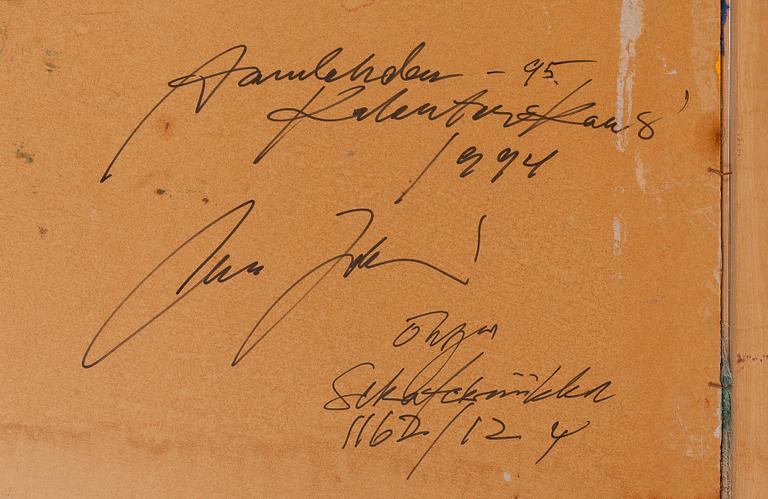 Olli Joki, blandteknik, a tergo signerad och daterad 1994.