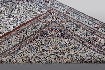 A carpet, Nain, so called 9 laa, part silk, ca 360 x 240 cm.