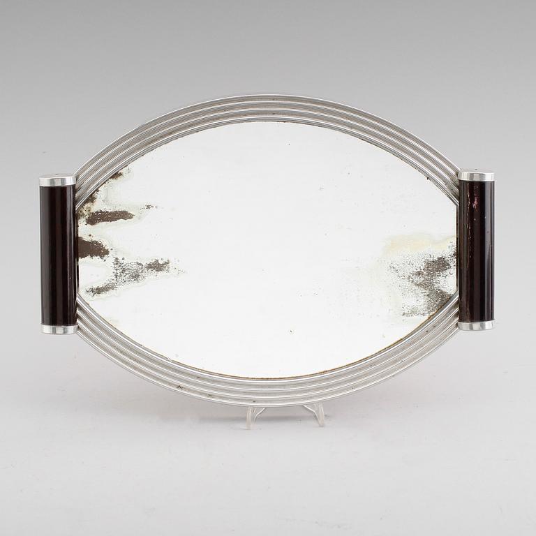 SALLADIÄR, metall och glas, art déco.