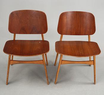 STOLAR, ett par, modell 155, Börge Mogensen, Danmark 1950-tal.