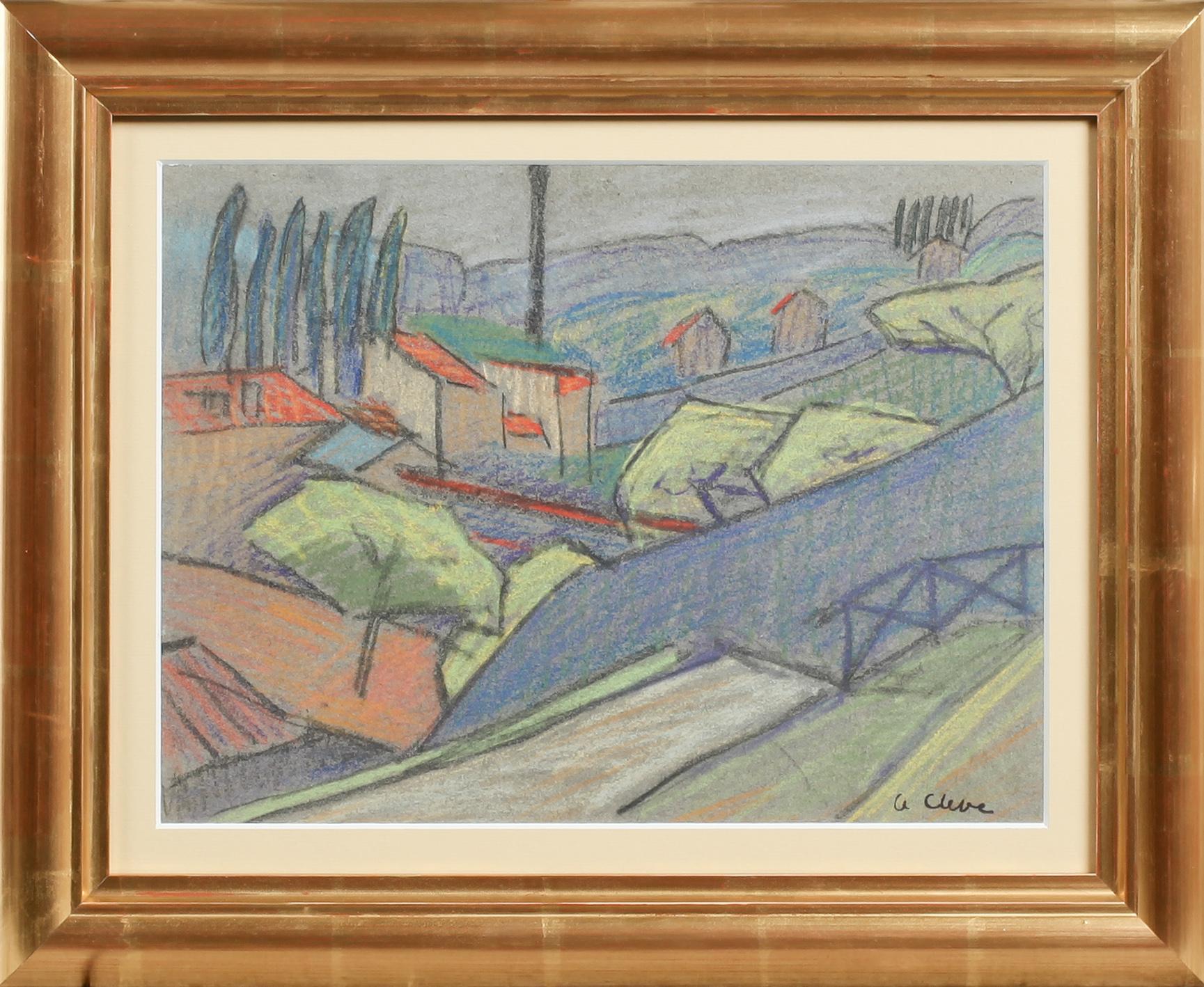 AGNES CLEVE, pastell, stämpelsignerad.