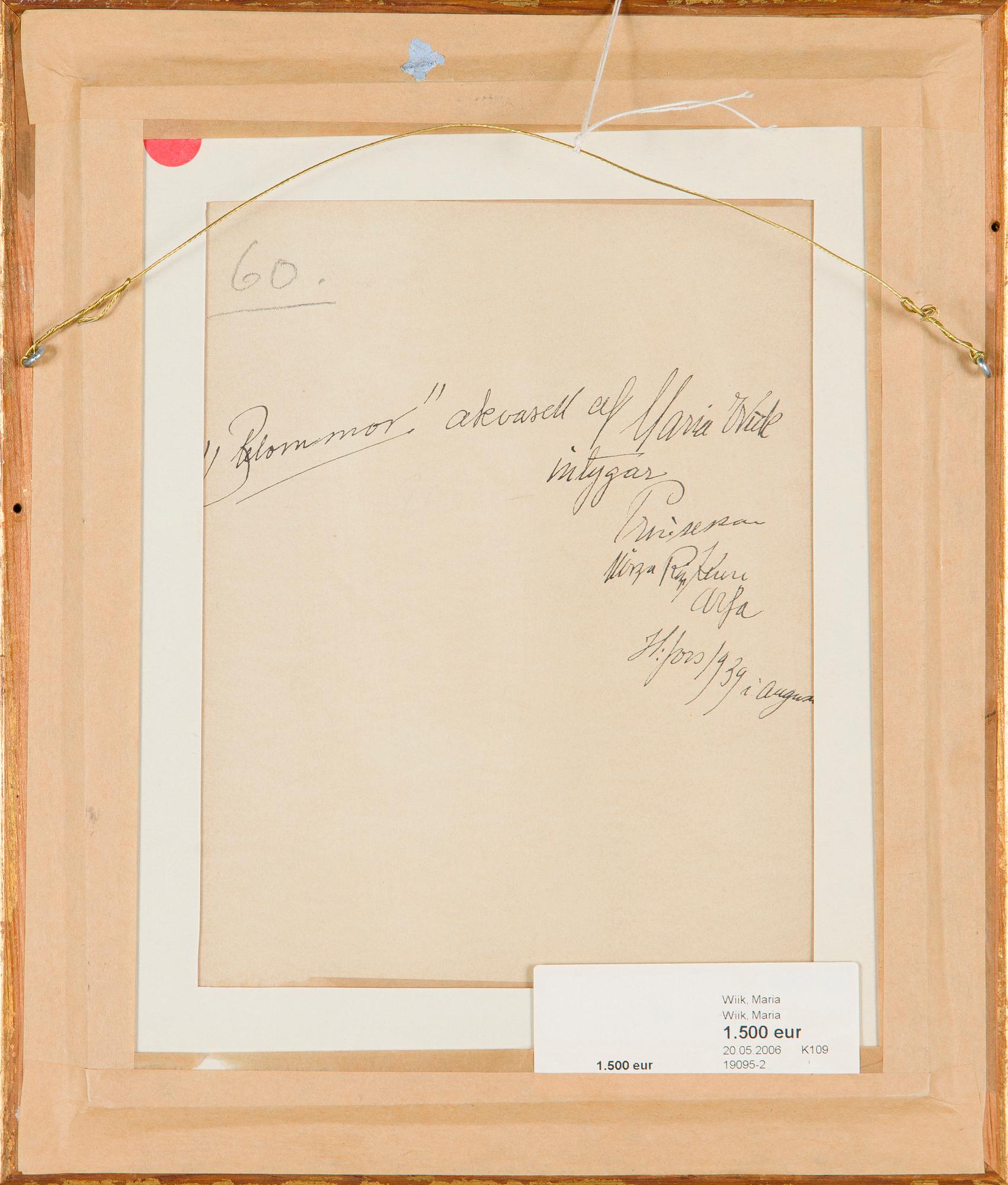 Maria Wiik, "Blommor".