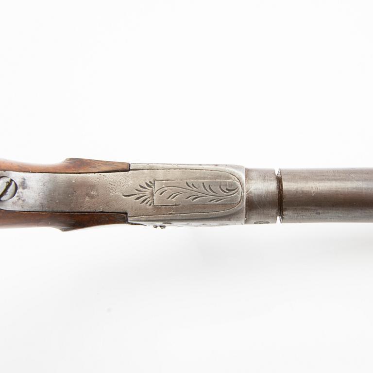 Pocket pistols two pieces, percussion lock, first half / mid 19th century.