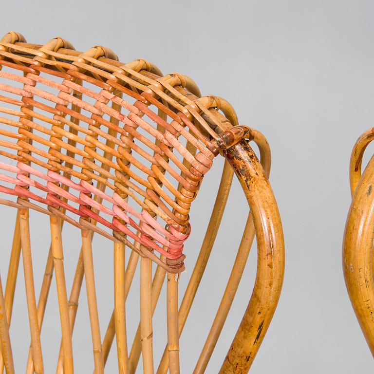 Franco Albini & Gino Colombini, a pair of 'Margherita' lounge chairs for Bonacina, Italy.