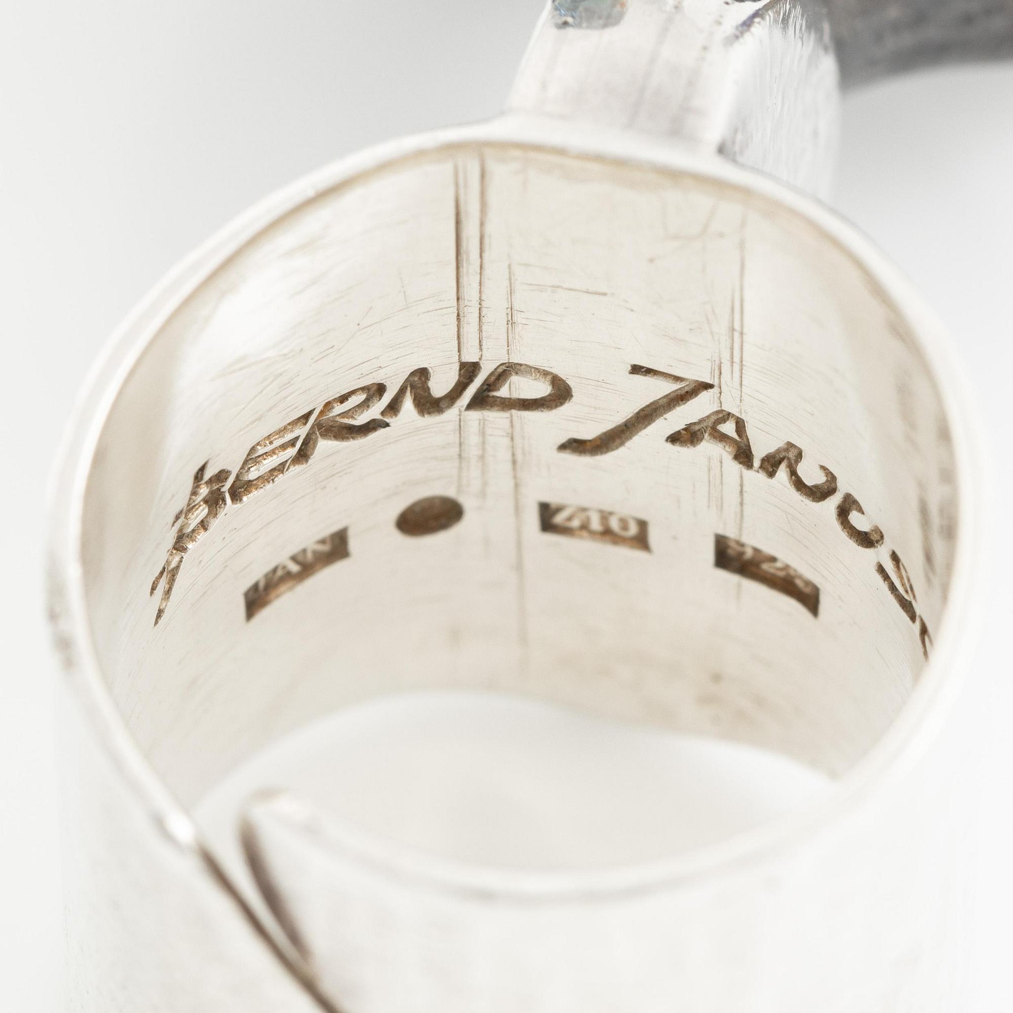 Bernd Janusch, a ring, silver, Stockholm 1998.