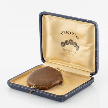 Pocket watch, 14K gold, Viking, hunter, 51.5 mm.