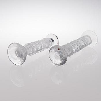 TIMO SARPANEVA, LJUSSTAKAR,  8 ST. "Festivo". Fem st. signerade TS. Iittala.