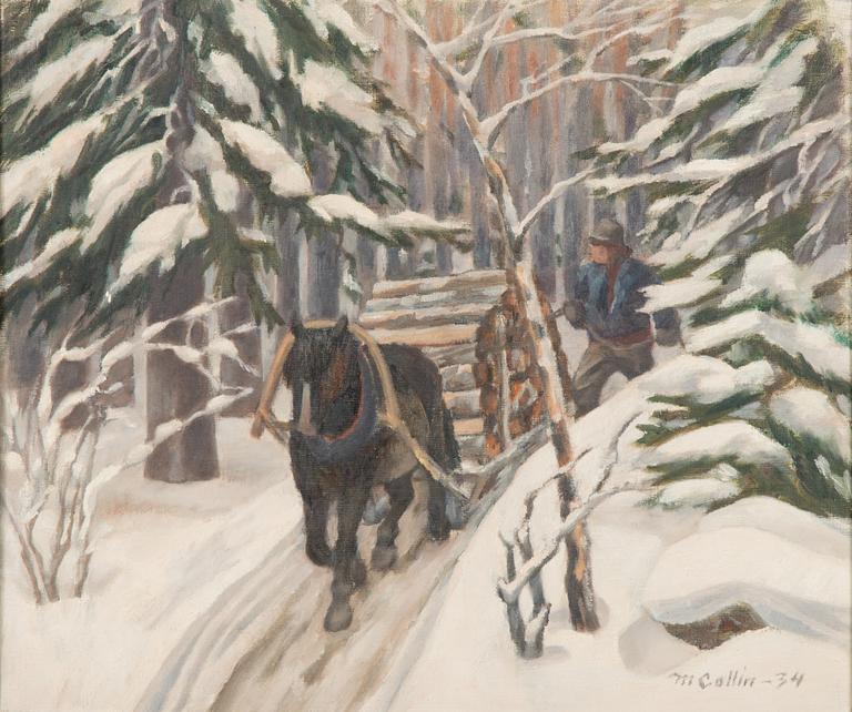 Marcus Collin, Timmerlast i vinterskog.