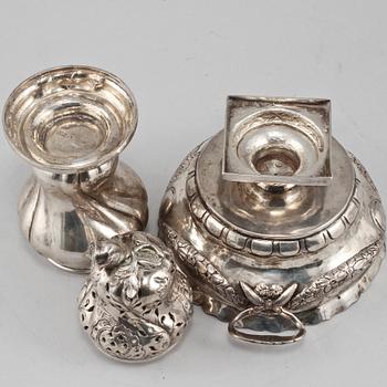 SOCKERRUSKA samt SKÅL, silver, 1800/1900-tal. Vikt 435 g.