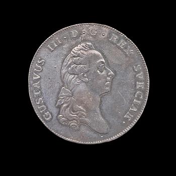 MYNT 2 st: Fredrik I riksdaler 1748 Samt Gustav III riksdaler 1776.