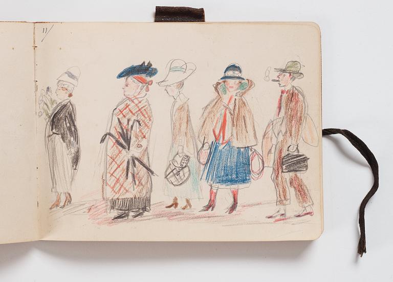 Nils von Dardel, Sketchbook, from trip to Hokkaido, Japan, 1917.