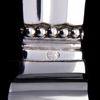 A Danish sterling silver cake server for Georg Jensen, 'Konge/Acorn', Swedish control marks. Steel blade.