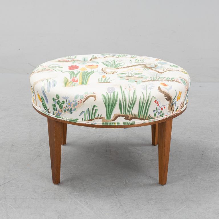 A model 647 stool by Josef Frank for Firma Svenskt Tenn, designed 1936.