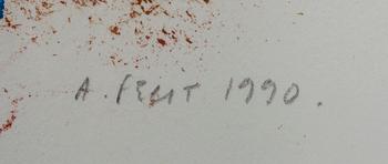 JEAN-MICHEL ALBÉROLA, litografia, signeerattu fecit ja päivätty 1990, numeroitu 5/50.