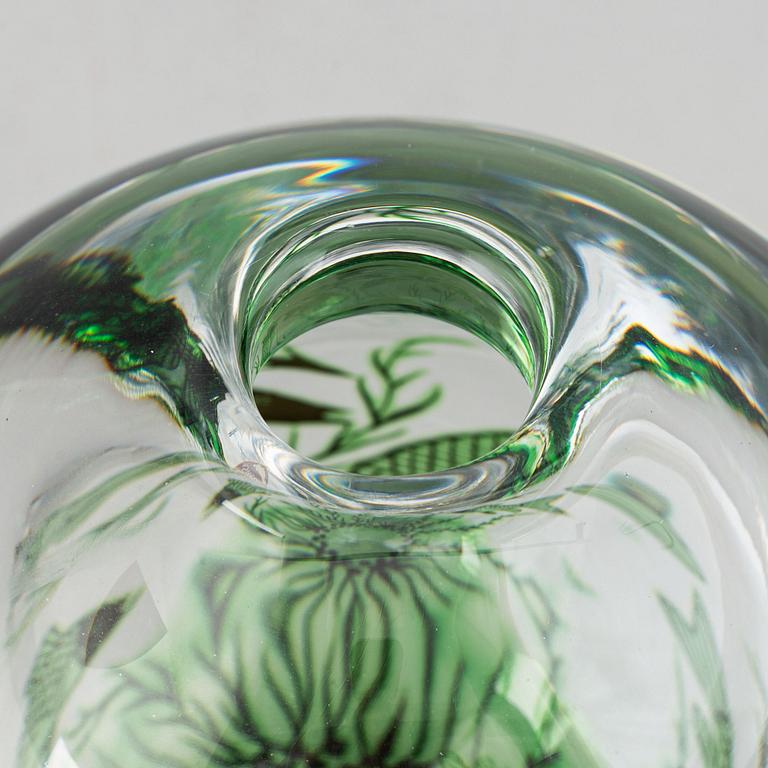 Edward Hald, a 'Fiskgraal' glass vase, Orrefors.
