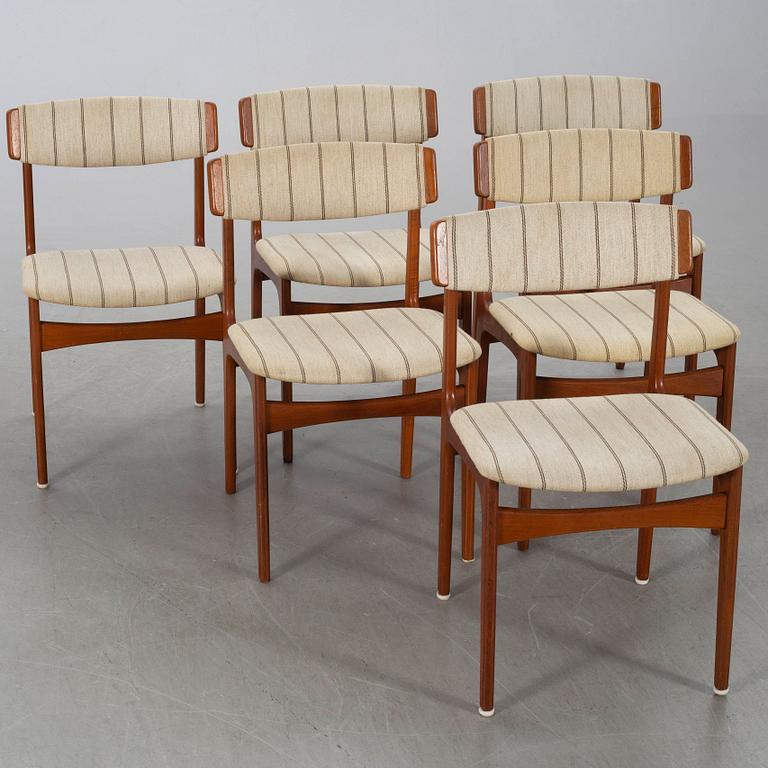 6 Chairs 'Stol Nr 4' Thorsø Stole- och Møbelfabrik, Danmark, second half of the 20th century.