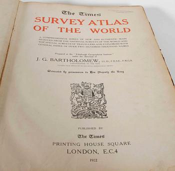 BOK, "The Times SURVEY ATLAS OF THE WORLD", The Times, London, 1922.