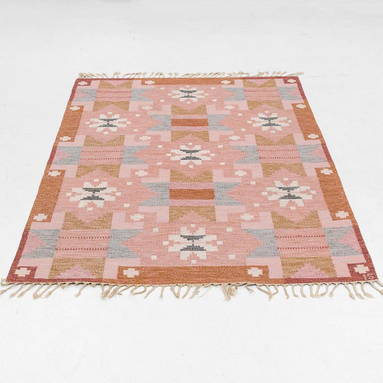 Ingegerd Silow, a 'Föllinge' flat weave carpet, signed IS, c. 229 x 167 cm.