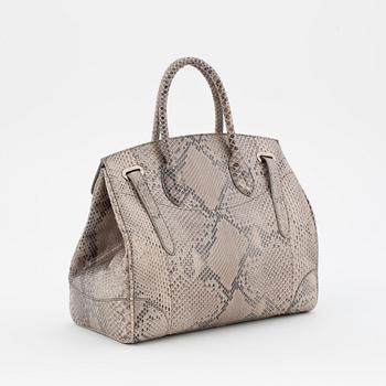 RALPH LAUREN, a snakeskin embossed handbag, "Ricky bag".