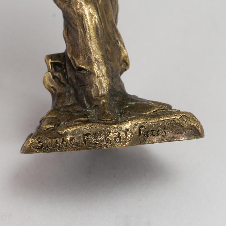 JULES AIMÉ DALOU, sculpture. Signed. Foundry mark. Bronze. Height 11 cm.