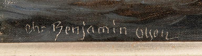 Christian Benjamin Olsen, Sailing ship being towed.