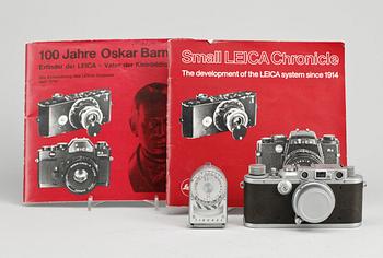 KAMERA samt LJUSMÄTARE, Leica IIIa, nr 2289819, Wetzlar, Tyskland. 1930-tal.