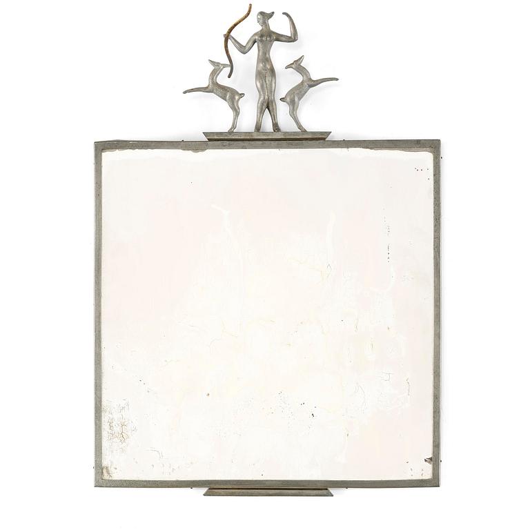 Nils Fougstedt, spegel, tenn, Firma Svenskt Tenn, Stockholm 1930.