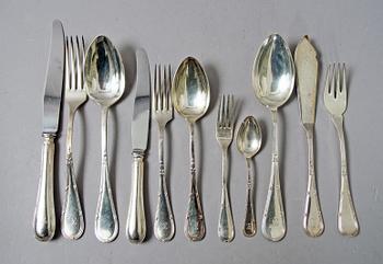 BESTICK, 134 delar, silver, "Rosen", bl a GAB och C.G. Hallberg.