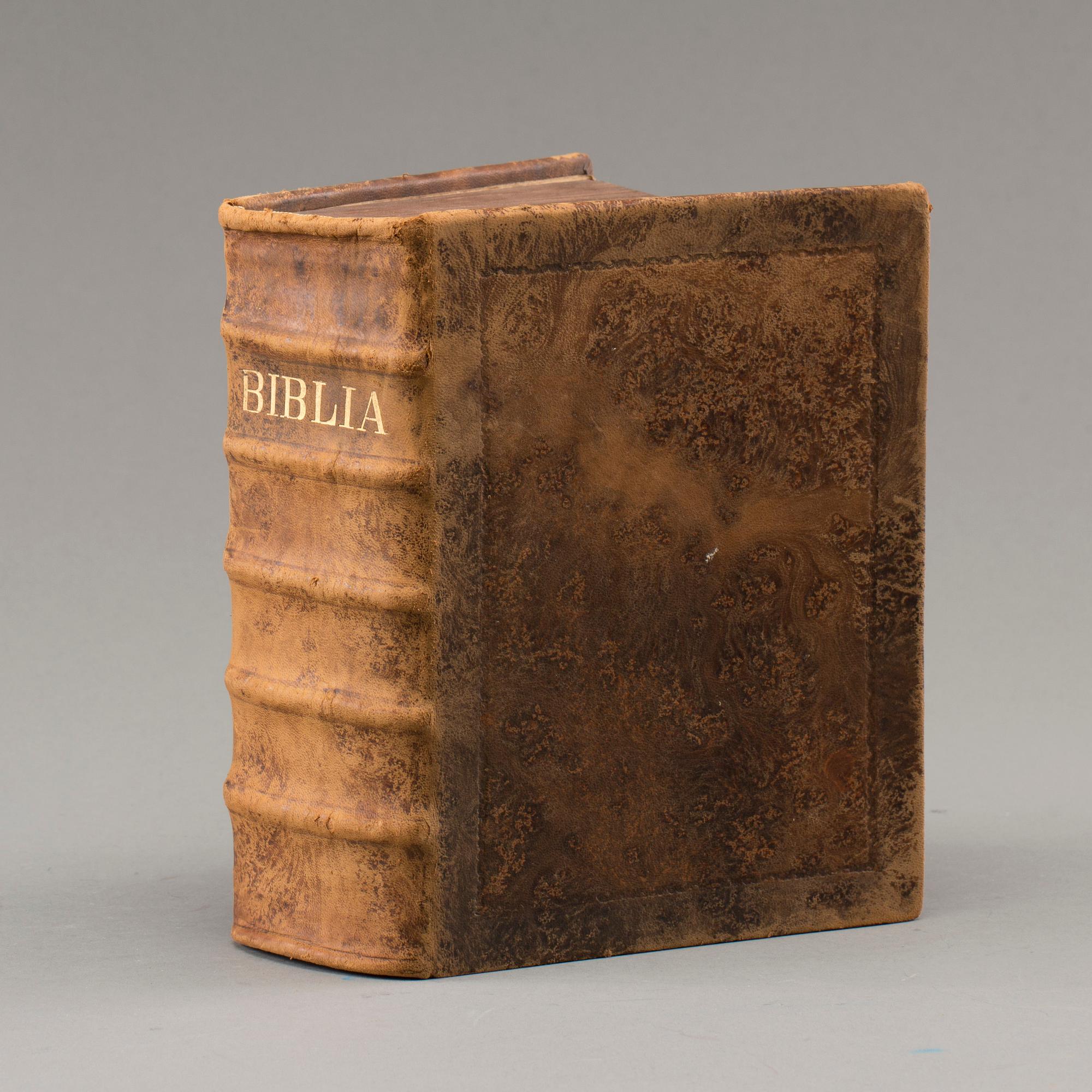 KARL XII:S FÄLTBIBEL, "Biblia, thet är all then Helga skrift på swensko...", Stockholm, 1709.