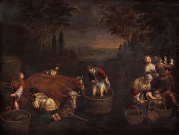 1095. David Teniers d.y Circle of, Wine harvest.