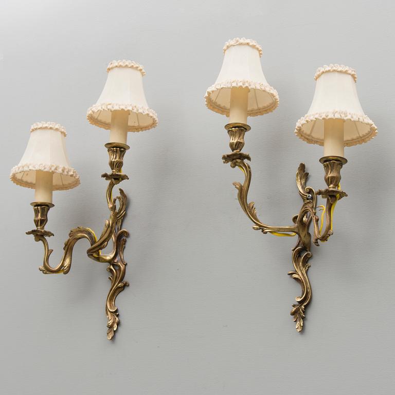 A pair of late 19th Century wall sconces.