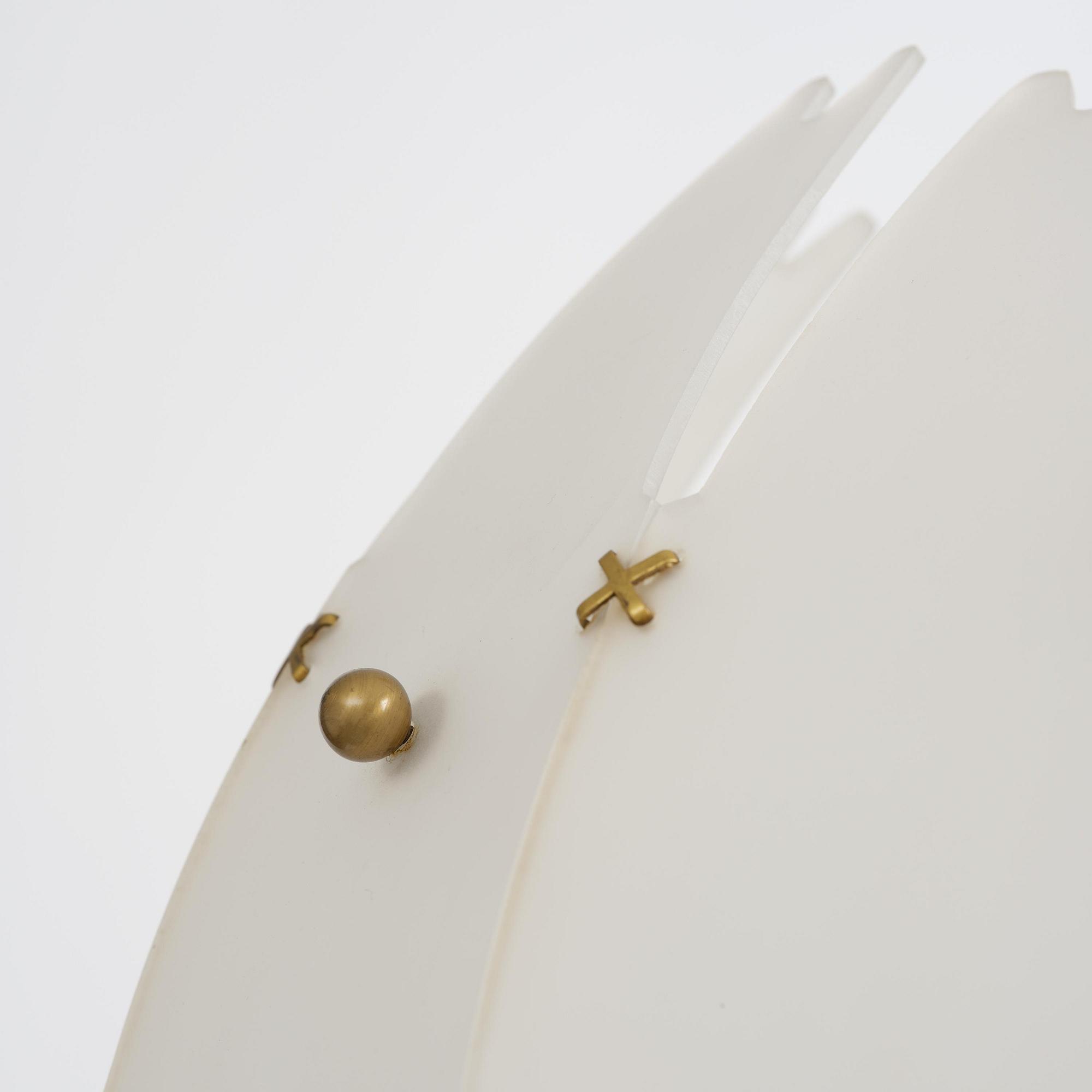 Hans Bergström, taklampa, modell "57", Swedish Modern, ateljé Lyktan, Åhus, 1950-tal.