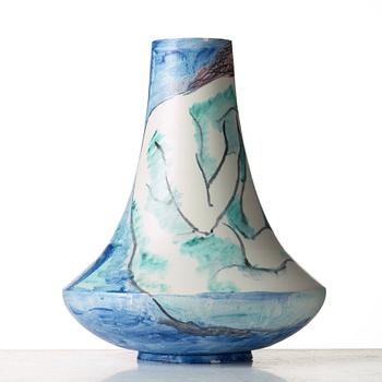 Isaac Grünewald, a stoneware vase, Rörstrand, Sweden 1943.