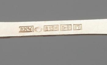 BESTICK, 27 st, silver, "Musslan", olika finska stämplar, 1900-tal. Vikt tot. 384 g.