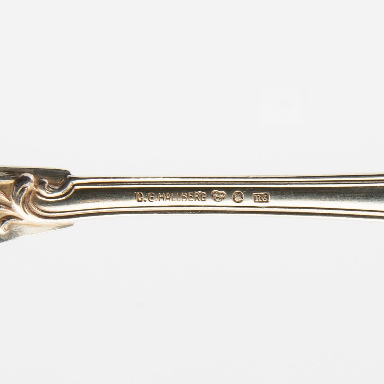 Cutlery silver 29 dlr, CG Hallberg Stockholm 1895.