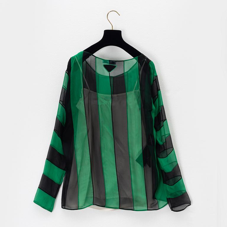 Prada, a silk top, size 36.
