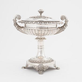 An Empire silver sugarbowl, mark of Gustaf Möllenborg, Stockholm 1837.