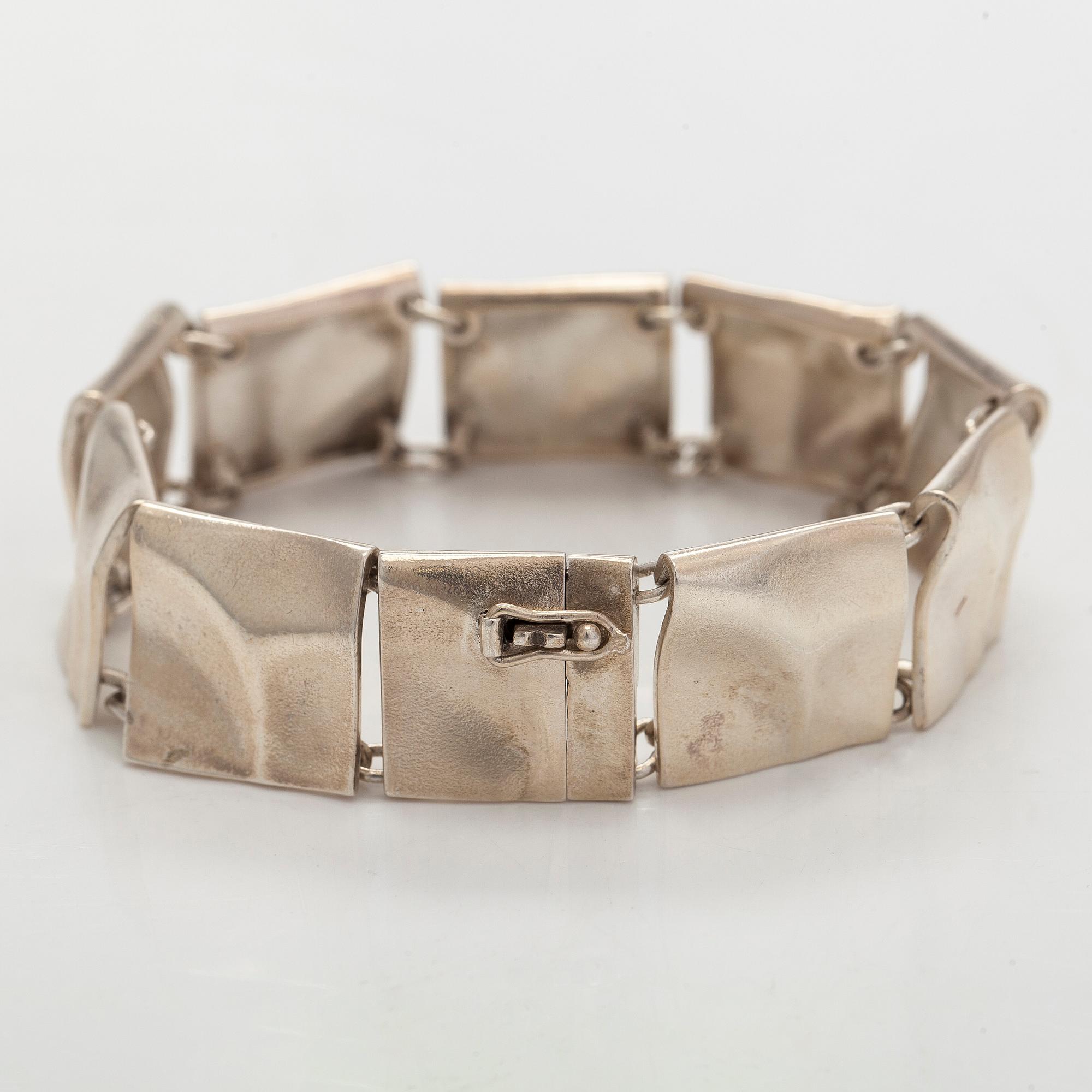 Björn Weckström, bracelet, converted from the necklace "Galactic Peaks", silver, Lapponia 1981.