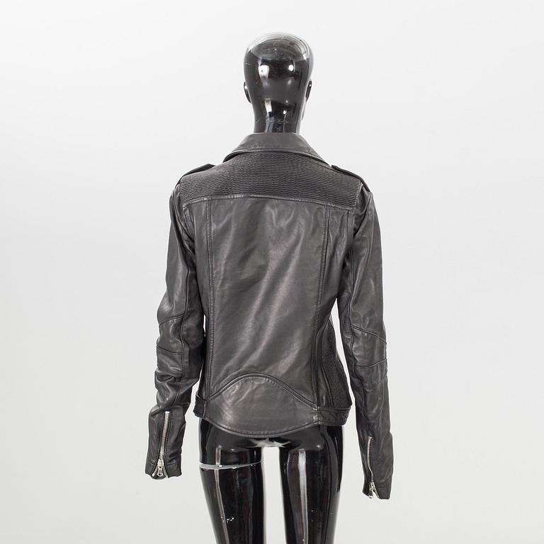 BALMAIN, skinnjacka, obs! liten storlek 46.